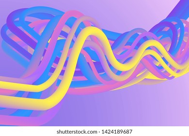 Wavy liquid colorful background design. Abstract background with flow and linear colorful shapes. Fluid shapes composition. Trendy background. Template for your design. Eps10. Vector illustration