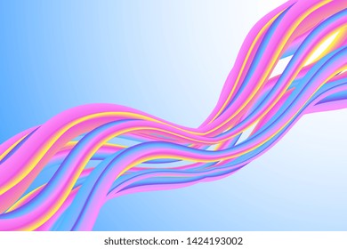 Wavy liquid colorful background design. Abstract background with flow and linear colorful shapes. Fluid shapes composition. Trendy background. Template for your design. Eps10. Vector illustration