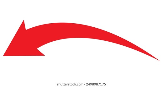 wavy Long arrow icon. long line arrow vector. flat style Arrow symbol. arrow on a white background. vector illustration.