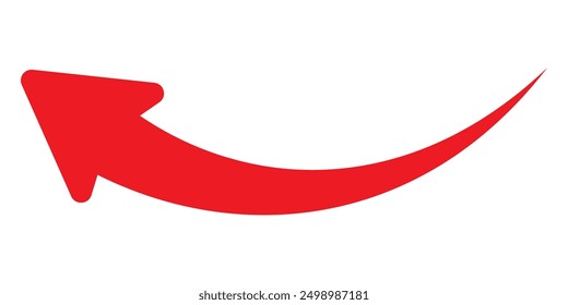 wavy Long arrow icon. long line arrow vector. flat style Arrow symbol. arrow on a white background. vector illustration.