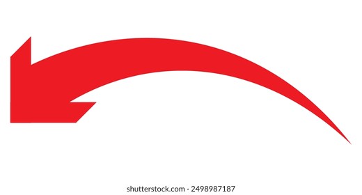 wavy Long arrow icon. long line arrow vector. flat style Arrow symbol. arrow on a white background. vector illustration.