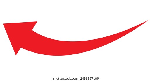 wavy Long arrow icon. long line arrow vector. flat style Arrow symbol. arrow on a white background. vector illustration.