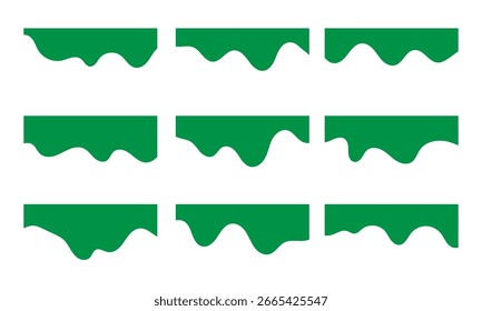 Wavy luxury header border. Certificate frame vector shape. Curved cover design, corner divider for banner. Footer decoration, website separator. Bottom page ribbon flyer template in eps 10.