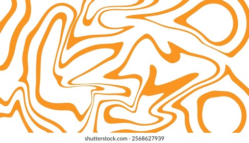 Wavy and Melt Caramel. Abstract Toffee Vector Pattern, Wavy swirl caramel seamless pattern or peanut background of zebra wavy lines