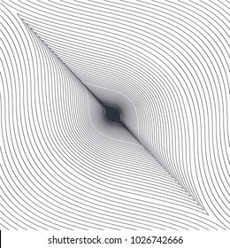 Wavy mesh pattern, lines, mosaic, abstraction, slim, elegant, seamless vector background.