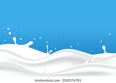 wavy milk or yogurt liquid background