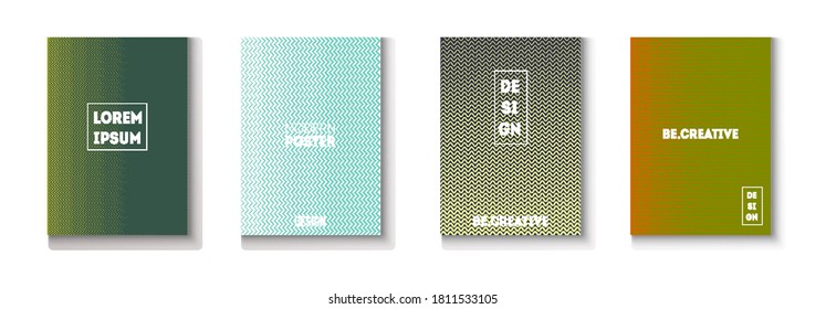 Wavy Minimal Cover Vector Set. Modern Flyer Graphic Design. 80s Neon Music Poster. Glam Magazine Page. Pattern Gradient Overlay Business Folder. Minimal Covers Set. Cool Technology Background.