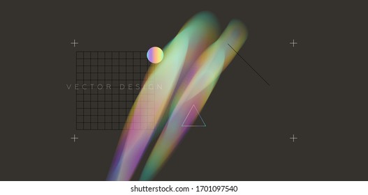 Wavy minimal trendy shape for abstract gradient background. Eps10 vector illustration