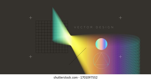 Wavy minimale trendige Form für abstrakten Farbverlauf-Hintergrund. Eps10-Vektorillustration-Illustration
