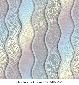 Collage artístico en mosaico ondulado. Resumen de fondo artístico. Imagen vectorial.