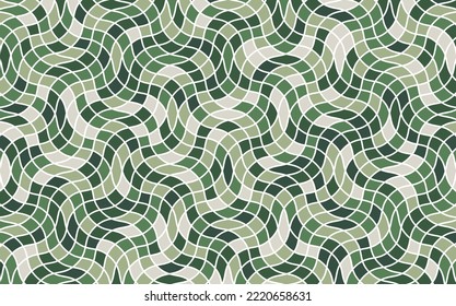  Wavy Mosaic Geometric Pattern.Beautiful mosaic design.Perfect for gift paper, web page background, greeting cards. Vector Illustration.