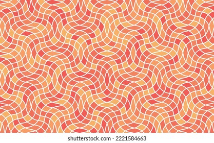  Wavy Mosaic Geometric Muster.Schönes Mosaik Design.Perfekt für Geschenkpapier, Webseitenhintergrund, Grußkarten. Vektorgrafik.