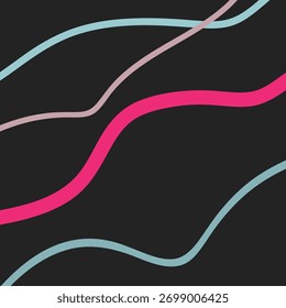 Linhas de movimento ondulado simbolizam harmonia e diversidade. linhas pastel fundo abstrato