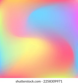 Malla de gradiente de agua líquida Amarilla y Multicolor ondulada. Fondo de degradado morado azul oscuro rosa claro oscuro. Fluid Pastel Curve Verde Felices Antecedentes. Textura borrosa de color neón dinámico en arcoiris.