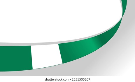 wavy Nigeria flag vector background with copy space for text. Nigeria national day