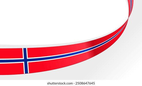 fundo do vetor da bandeira da noruega ondulada com espaço de cópia para texto. dia nacional da noruega