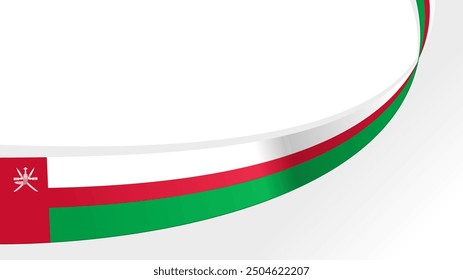 wavy Oman flag vector background with copy space for text. oman national day