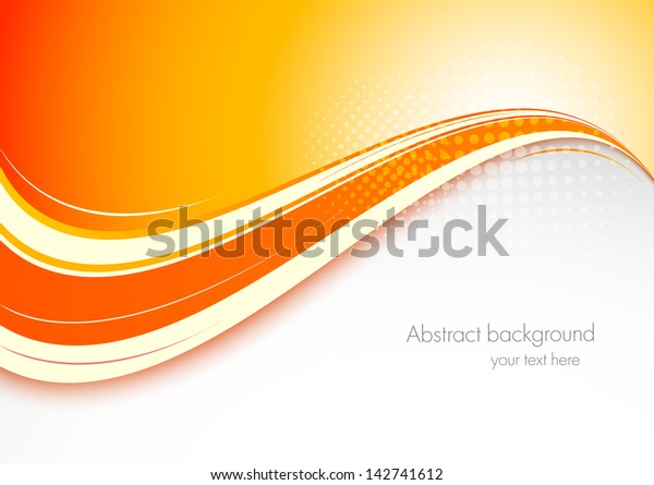 Wavy Orange Background Stock Vector (Royalty Free) 142741612