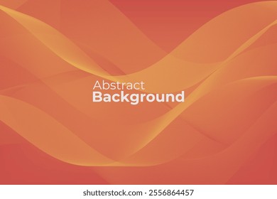 wavy orange basic color abstract background vector