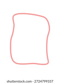 Marco de contorno ondulado con una línea dibujada a mano y forma de rectángulo orgánico fluido. Borde moderno para cuadro de texto o texto con un fondo claro, perfecto para rótulo gráfico, elemento o Plantilla.