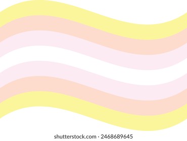 Wavy Pangender Pride Flagge in Weiß isoliert
