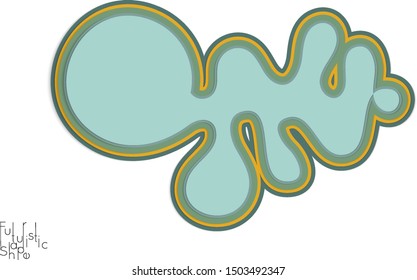 Wavy paper cut vector shape isolated on white background with realistic shadow. Abstract paper cut 3d layered object.