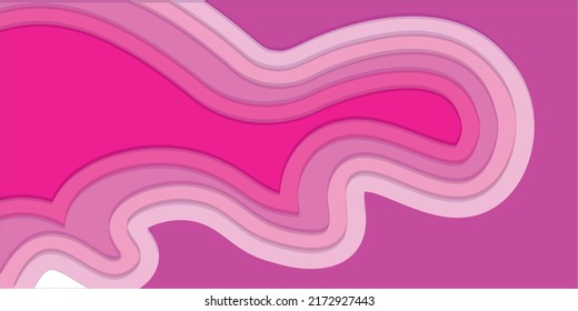 wavy papercut background with pink color combination