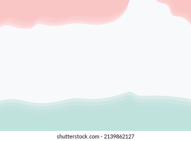 Wavy Pastel Abstract Shape Background With Empty Space 