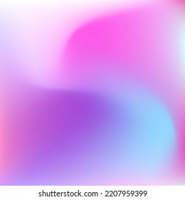 Wavy Pastel Color Fluid Curve Swirl Gradient Mesh. Colorful Blurred Light Bright Pink Wallpaper. Multicolor Sky Dynamic Cold Vivid Gradient Backdrop. Vibrant Liquid Water Neon Smooth Surface.