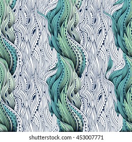 Wavy pattern, abstract vertical flow background, color gradient waves wallpaper, EPS 10