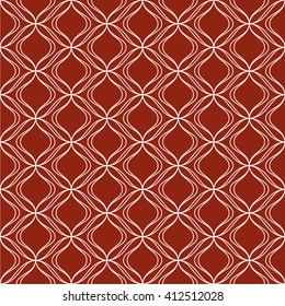 Wavy pattern, circle, grid, line, seamless vector background.