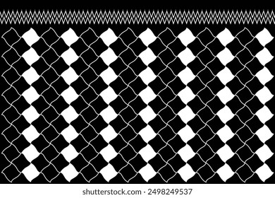 Tela ondulada del modelo, tela tailandesa del modelo, tela tailandesa del modelo, blanco y negro para el trabajo del diseño de la impresión