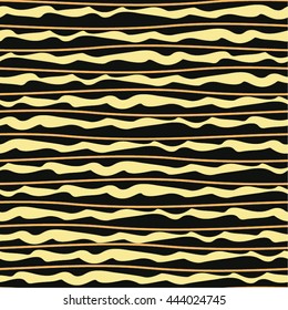 Wavy pattern in the horizontal lines, stripes, curve, seamless vector background.