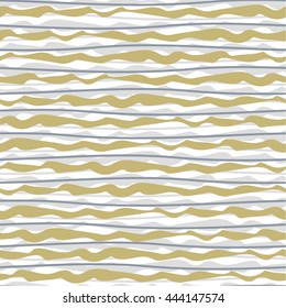 Wavy pattern in the horizontal lines, stripes, curve, seamless vector background.