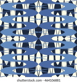 Wavy pattern mesh, seamless vector background.