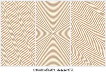 Wavy pattern with optical illusion. Abstract striped background with ripple effect. Cover template. 3d vector illustration. Design for banner, flyer, poster, cover or brochure.