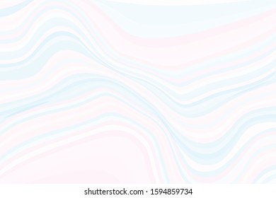 Wavy pattern. Pink and blue stripes, light background. Abstract pattern. Light backdrop. Vector illustration. Dynamic wavy style.