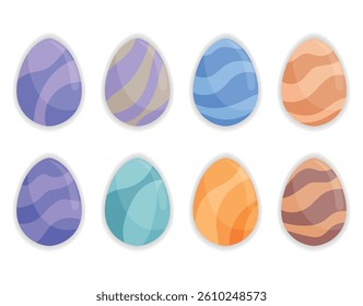 Wavy Pattern Soft Colored Eggs