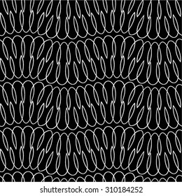 Wavy pattern of spiral lines, seamless vector background.