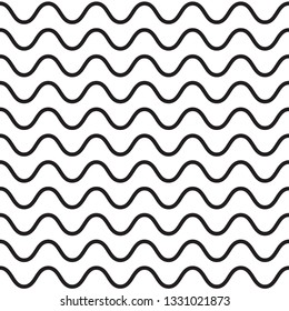 Wavy pattern. Waves outline icon. Wave thin line symbol 