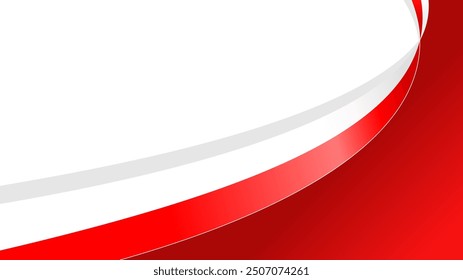 wavy poland flag vector background with copy space for text. poland national day