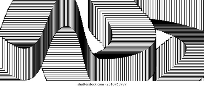 Fondo de diseño de póster ondulado con tarjetas voladoras o marcos. Plantilla cuadrada mezclada blanco negro para el cartel, Anuncio, volante, folleto, folleto, folleto, folleto, decoración. Fondo de pantalla abstracto dinámico retro. Vector