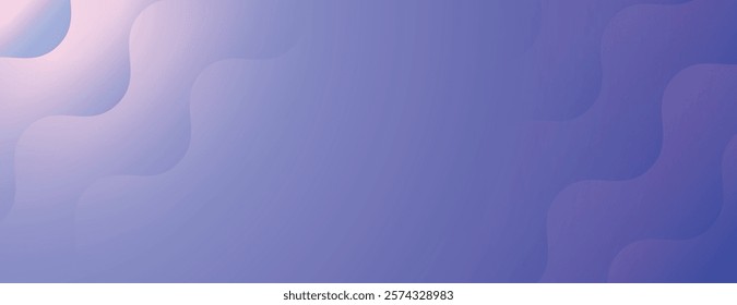 Wavy purple background with a gradient effect. The purple background features a smooth, flowing texture, creating a calming visual appeal. Minimal abstract wavy gradient vector background