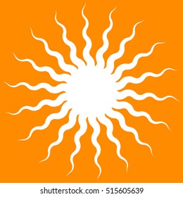 Wavy radial lines abstract motif