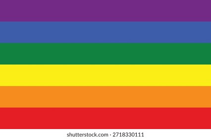 Wavy rainbow flag symbol representing LGBTQ+ pride, diversity, equality, and inclusion.