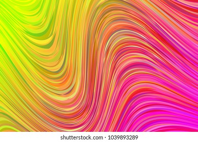 Wavy rainbow lines. Bright abstract gradient hipster marble banner, background, flyer, card with stripes, vector illustration