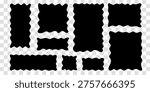 Wavy rectangle frames in abstract organic shapes. Vector borders with fluid edges for text and design. Hand-drawn labels with curvy contours, stickers for modern graphic design and promo materials