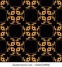 wavy rectangular art deco pattern ready for print black gold