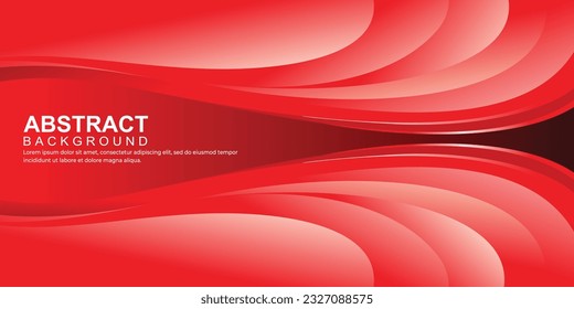 Wavy red abstract design vector for background