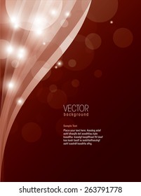 Wavy Red Background. Abstract Vector Illustration. Eps10.
